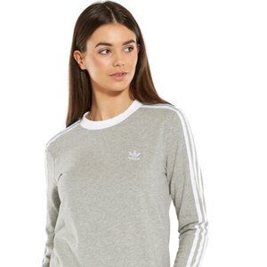 NWT ADIDAS ORIGINALS WOMENS 3-STRIPES LONG SLEEVE T-SHIRT